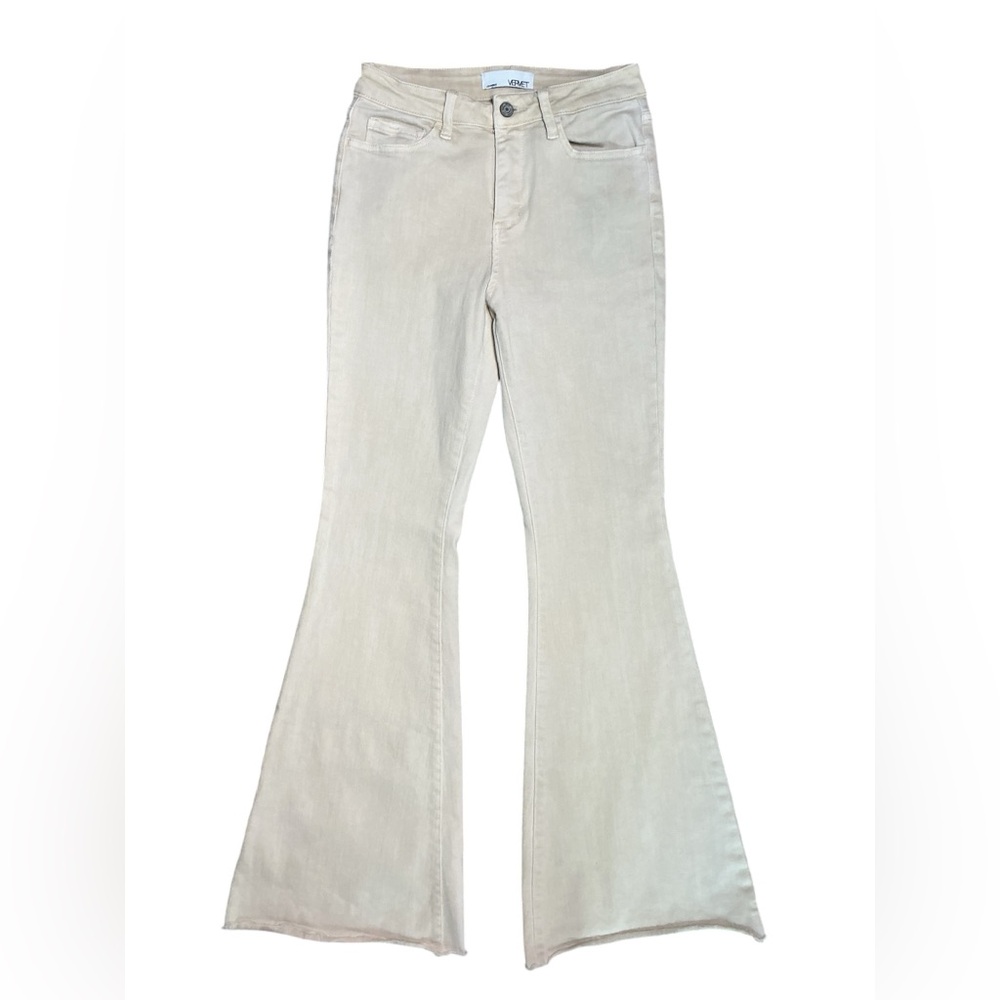 VERVET LA Cream High Rise Flare Jeans Size 27